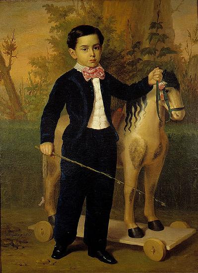 Antonio Maria Esquivel Retrato del nino Carlos Pomar Margrand oil painting image